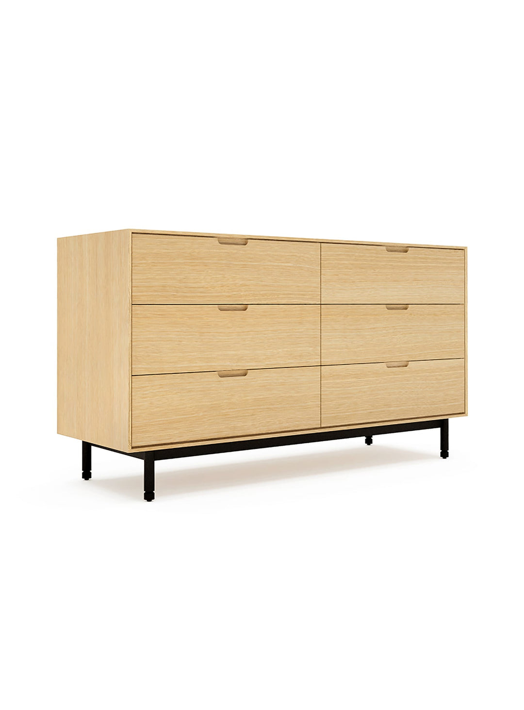 Commode Munro 6 tiroirs Gus* Modern, rangement généreux et design minimaliste durable. chene blanc