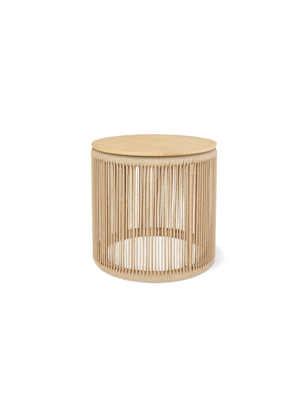 Gus* Modern Palma, table d’appoint en corde danoise et chêne massif.