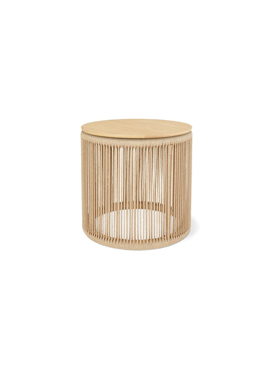 Gus* Modern Palma, table d’appoint en corde danoise et chêne massif.