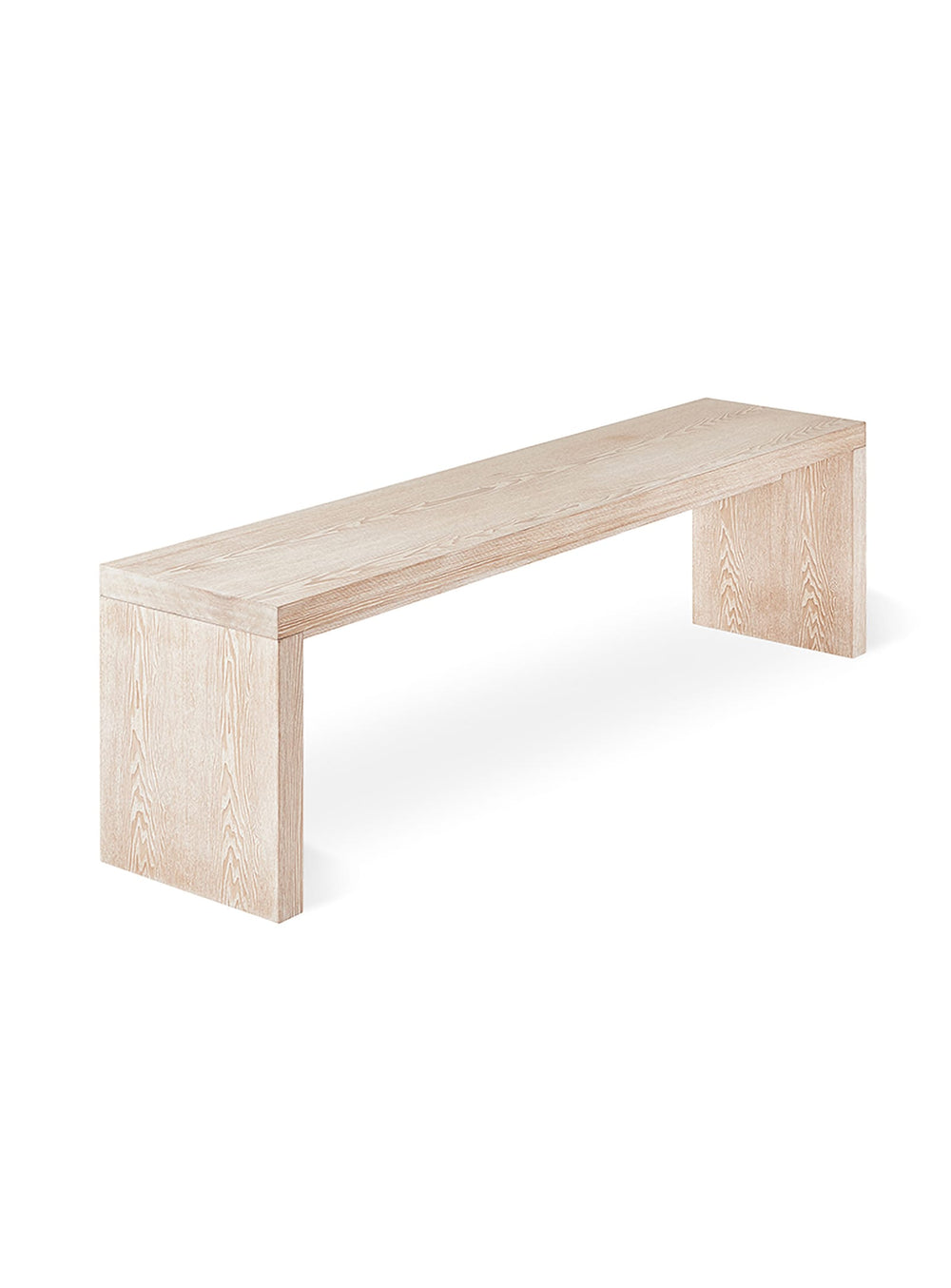 Banc Plank Gus* Modern, assise solide et élégante pour salle à manger. frene blanc