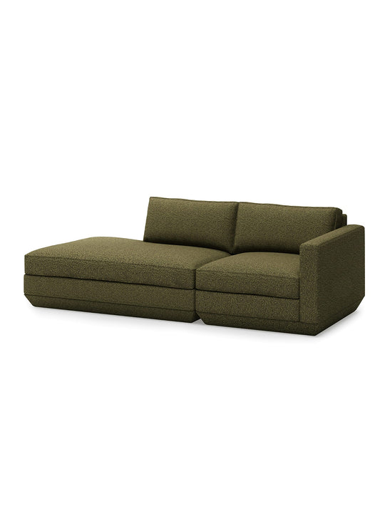 Sofa lounge 2 places Gus* Modern Podium, design sculptural et confort premium. copenhagen terra