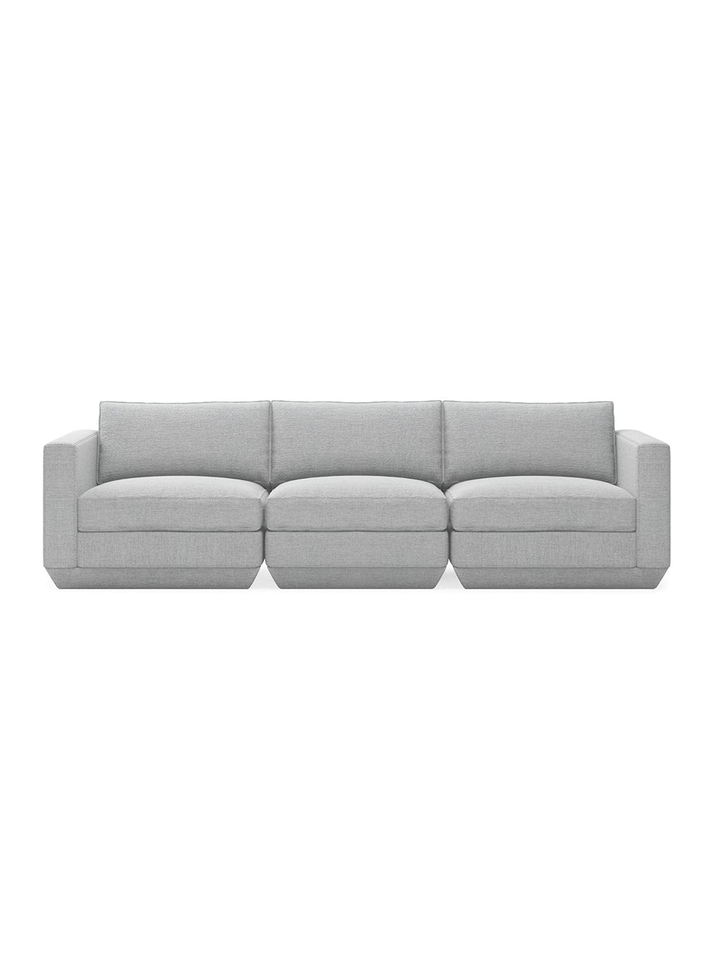 Sofa 3 places Podium de Gus* Modern, trois fauteuils combinés en harmonie. bayview silver