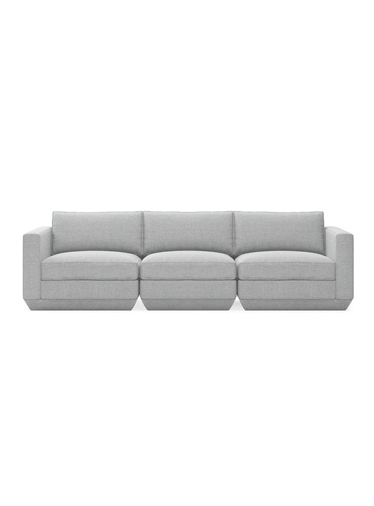 Sofa 3 places Podium de Gus* Modern, trois fauteuils combinés en harmonie. bayview silver