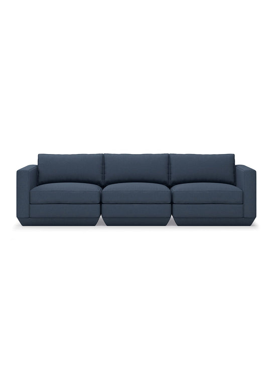 Sofa 3 places Gus* Modern Podium, modules réarrangeables pour un espace évolutif. hanson navy