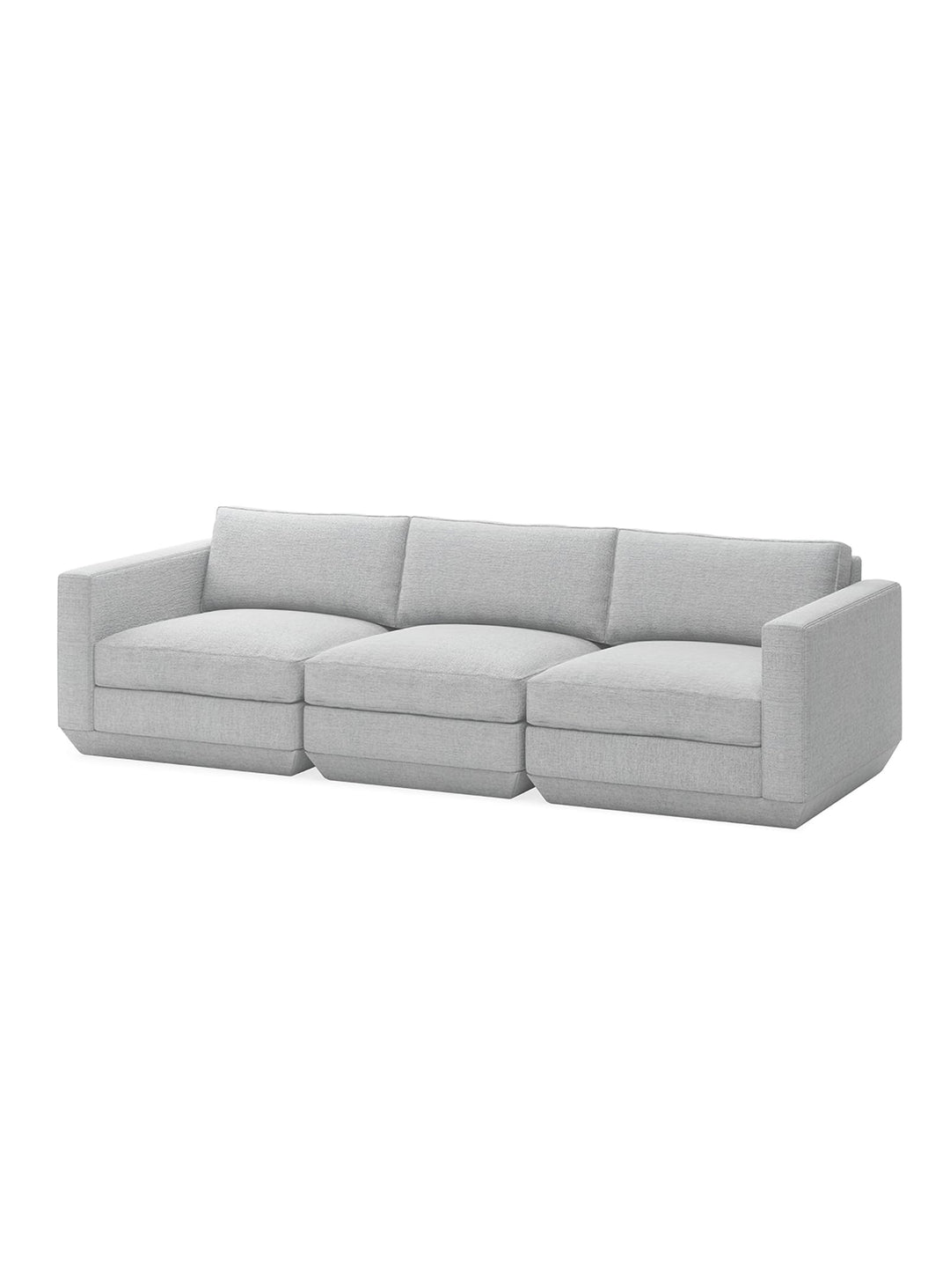 Sofa 3 places Podium de Gus* Modern, cadre FSC® durable et design contemporain. bayview silver