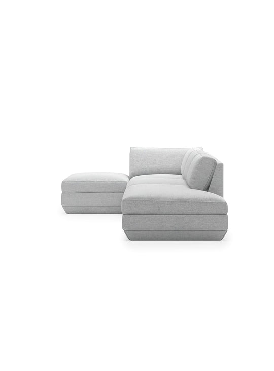 Sofa sectionnel 4 places Podium de Gus* Modern, luxe, durabilité et flexibilité. bayview silver