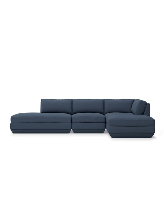 Sofa sectionnel 4 places Podium Gus* Modern, combinaison infinie de modules. hanson navy