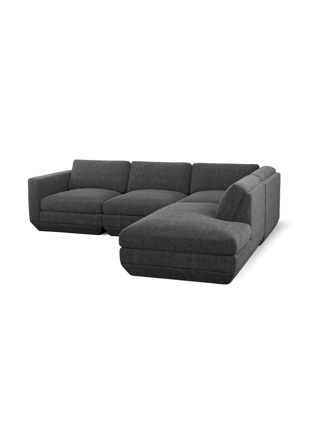 Sofa sectionnel Gus* Modern Podium : un canapé 4 places évolutif au design architectural et contemporain. bastille lennox
