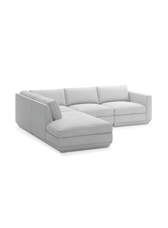 Sofa sectionnel lounge 4 places Podium Gus* Modern, modularité infinie et flexibilité totale. bayview silver
