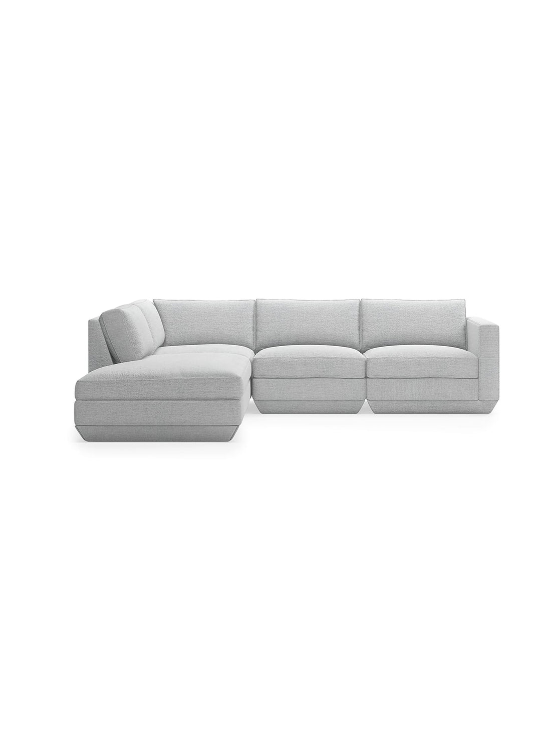 Sofa sectionnel lounge 4 places Podium de Gus* Modern, luxe moderne et soutien durable. bayview silver