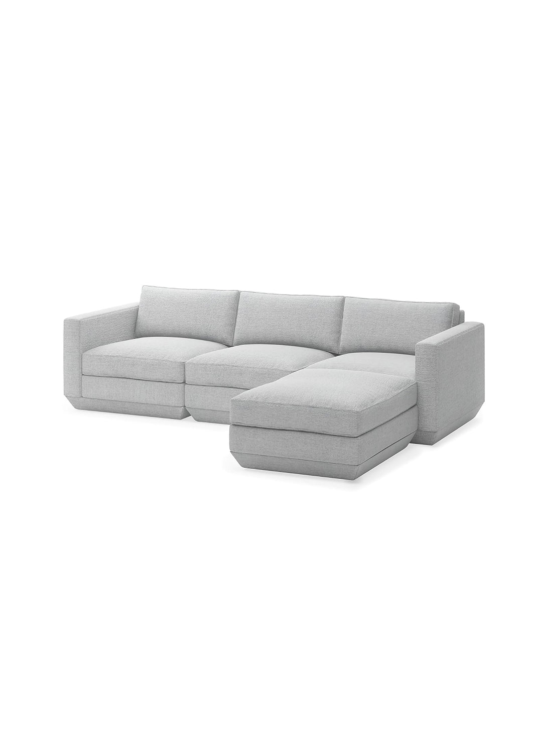 Sofa sectionnel 4 places Gus* Modern Podium, cadre FSC® durable et responsable. bayview silver