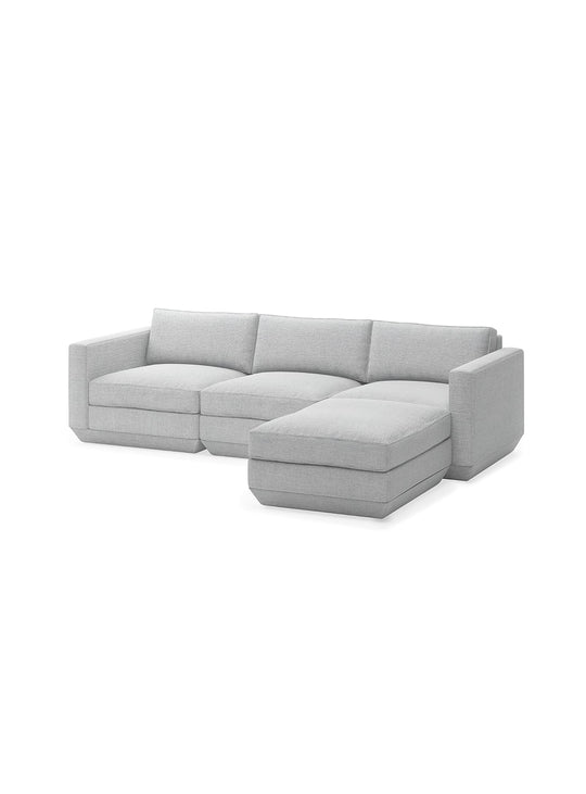 Sofa sectionnel 4 places Gus* Modern Podium, cadre FSC® durable et responsable. bayview silver