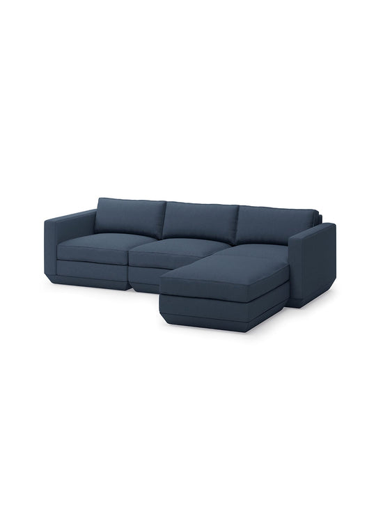Sofa sectionnel 4 places Gus* Modern Podium, parfait pour un salon élégant. hanson navy