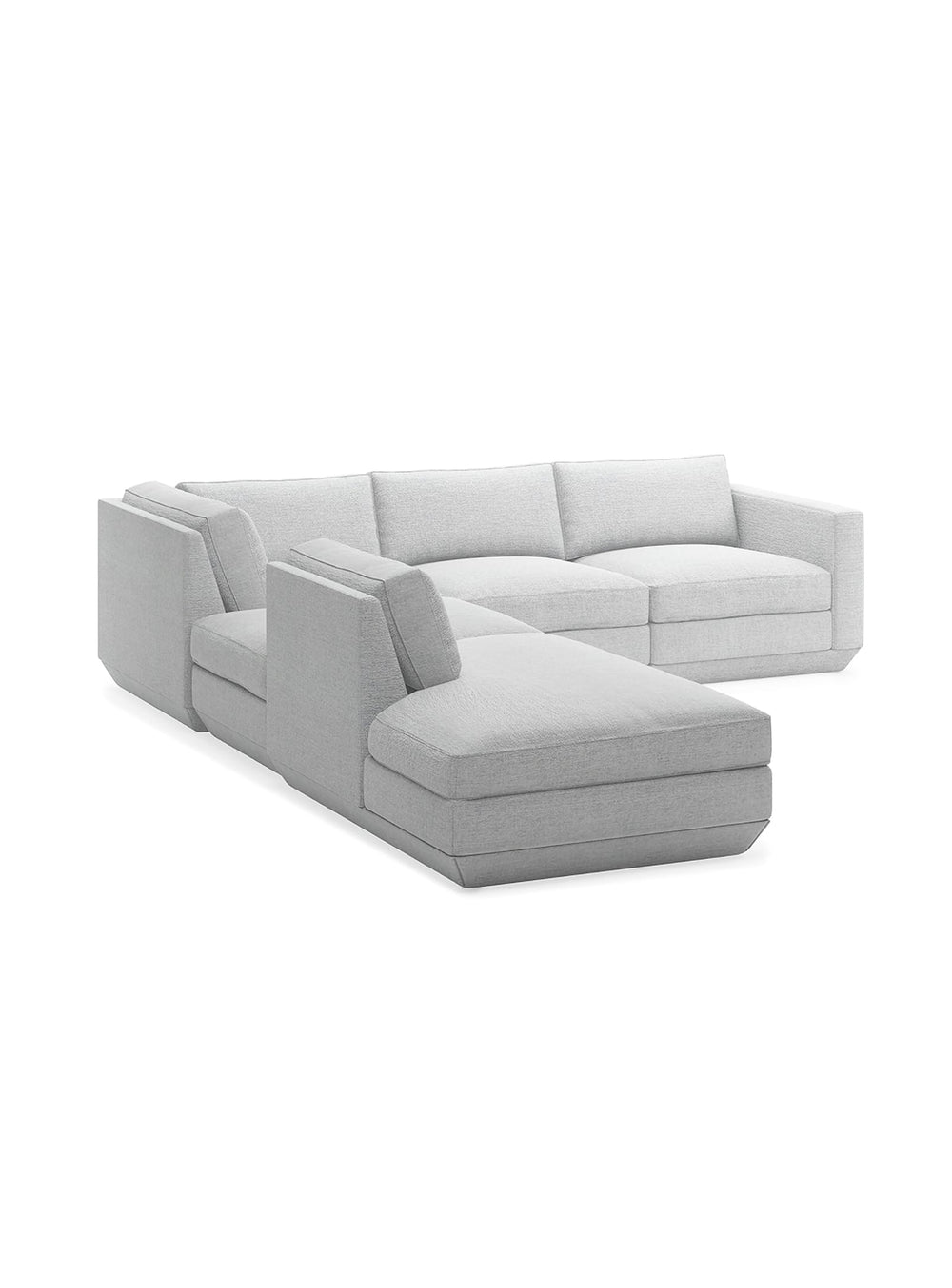 Sofa sectionnel 5 places Podium de Gus* Modern, idéal pour grands espaces. bayview silver