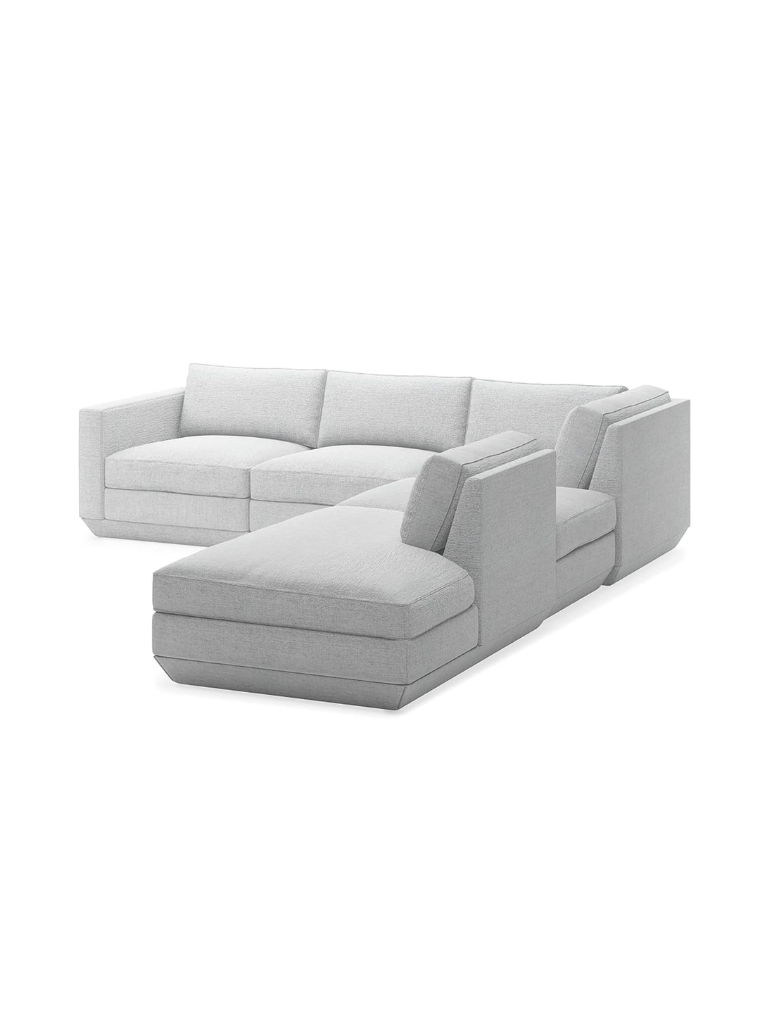 Sofa sectionnel 5 places Gus* Modern Podium, lounge spacieux et confort premium. bayview silver