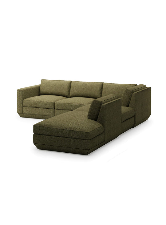 Sofa sectionnel 5 places Gus* Modern Podium, bois FSC® et allure moderne. copenhagen terra