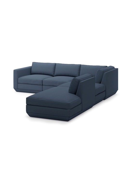 Sofa sectionnel 5 places Gus* Modern Podium, parfait pour un salon moderne. hanson navy