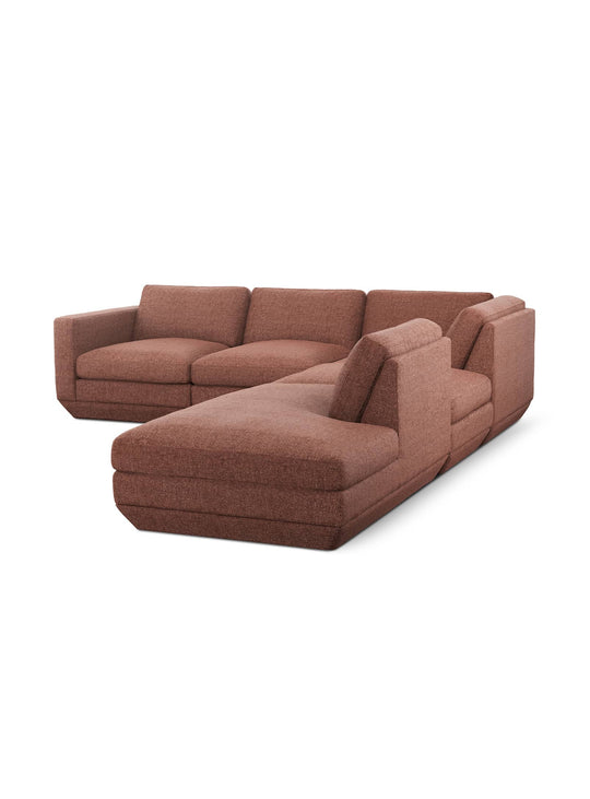 Sofa sectionnel Gus* Modern Podium : design contemporain, confort généreux et configuration entièrement modulable. regency beet