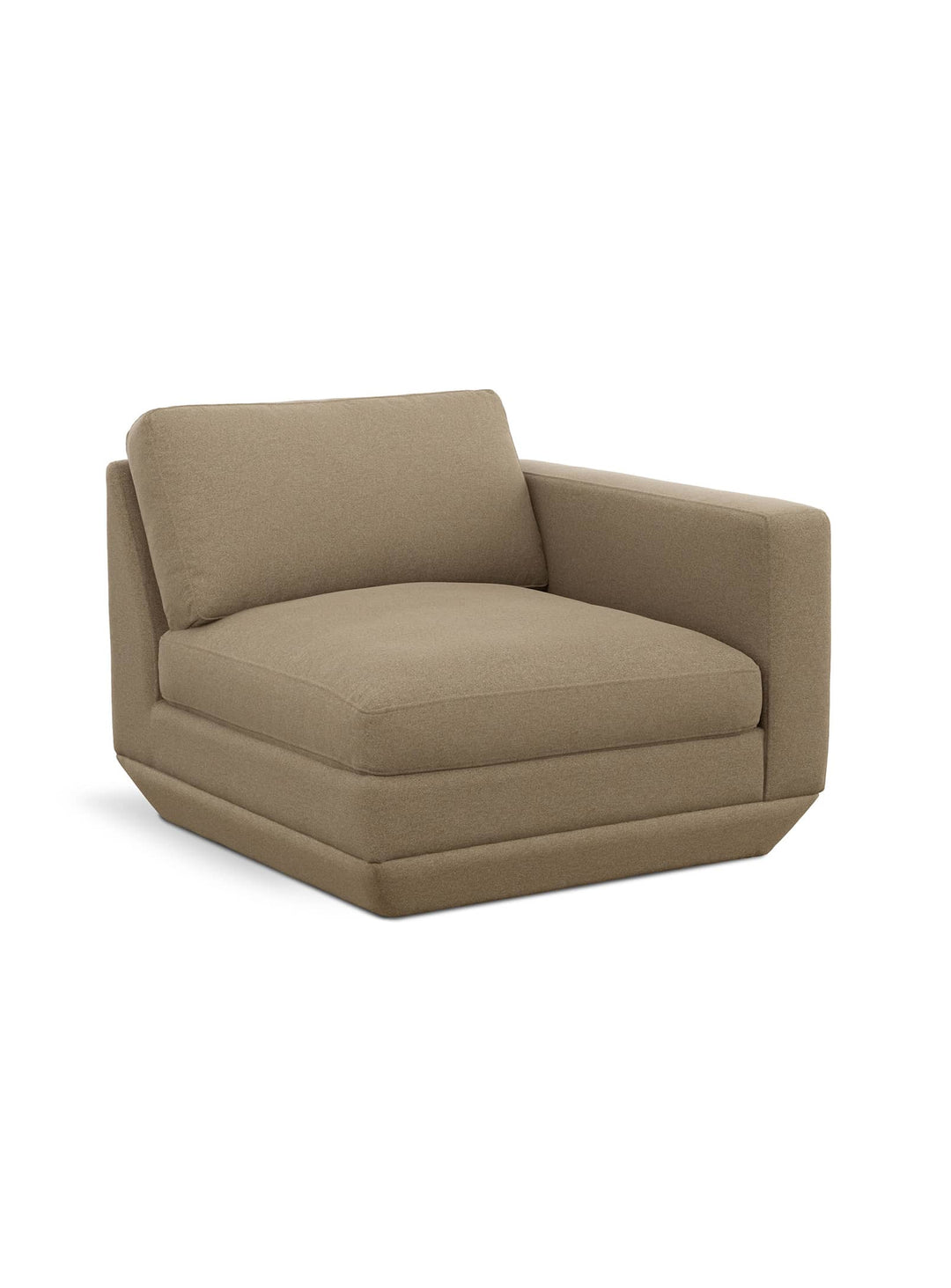 Section droite Gus* Modern Podium : un module élégant à combiner avec les autres éléments de la collection. merino mocha