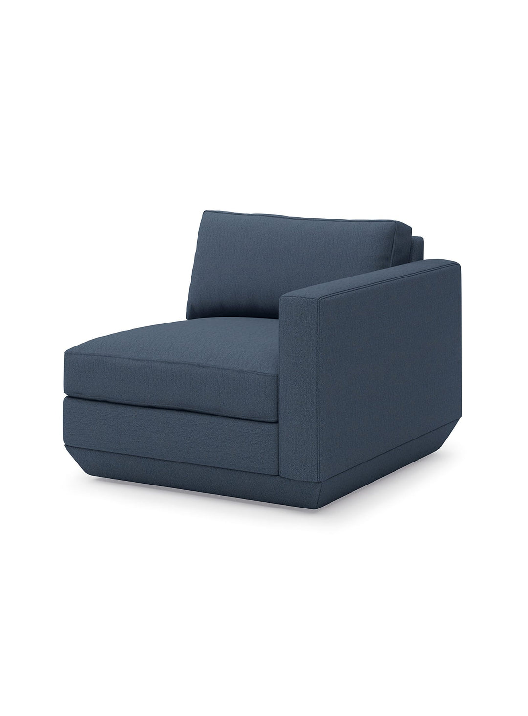 Collection Podium de Gus* Modern, chaises longues, ottomans et modules assortis. hanson navy