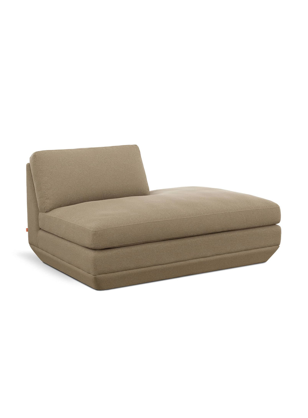 Lounge droit Gus* Modern Podium : design épuré, mousse haute résilience et modularité pour votre salon. merino mocha