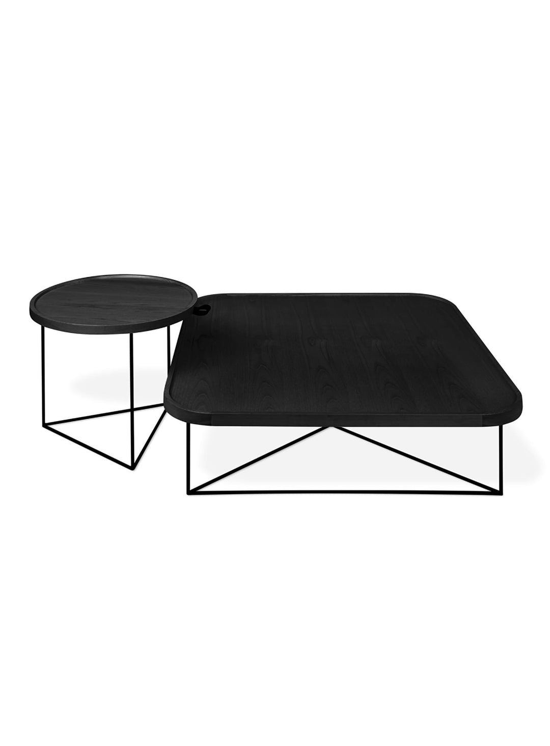 Porter Gus* Modern : table d’appoint moderne au design aérien. frene noir