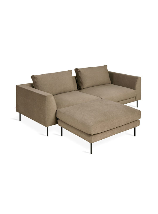 Sofa bi-sectionnel Renfrew de Gus* Modern, lignes épurées et modularité. Merino Mocha