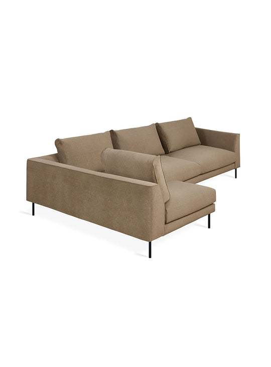 Sofa sectionnel 4 places Renfrew de Gus* Modern, modularité simple et raffinée. merino mocha