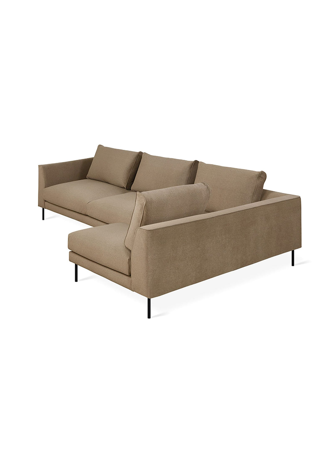 Sofa sectionnel 4 places Gus* Modern Renfrew, confort moelleux et personnalisable. merino mocha