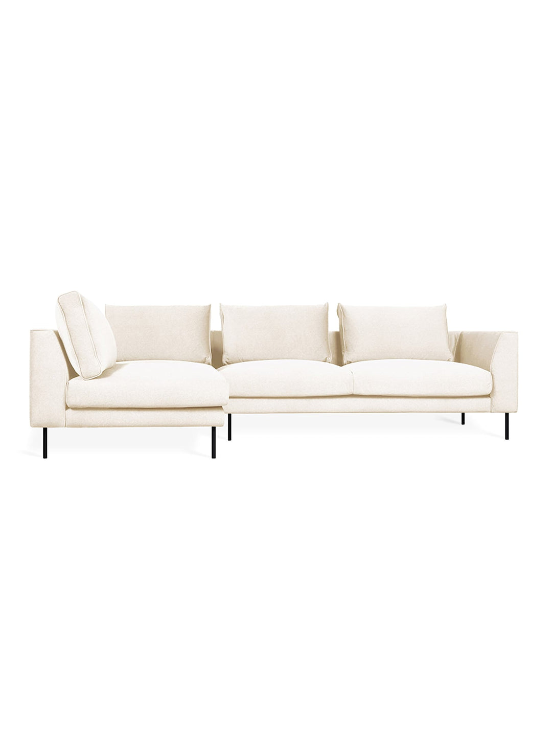 Sofa sectionnel 4 places Renfrew de Gus* Modern, élégance européenne et douceur. merino cream