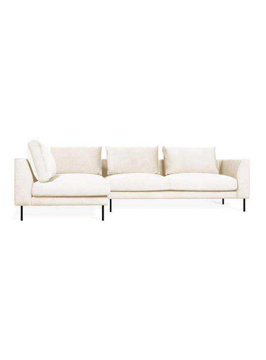Sofa sectionnel 4 places Renfrew de Gus* Modern, élégance européenne et douceur. merino cream