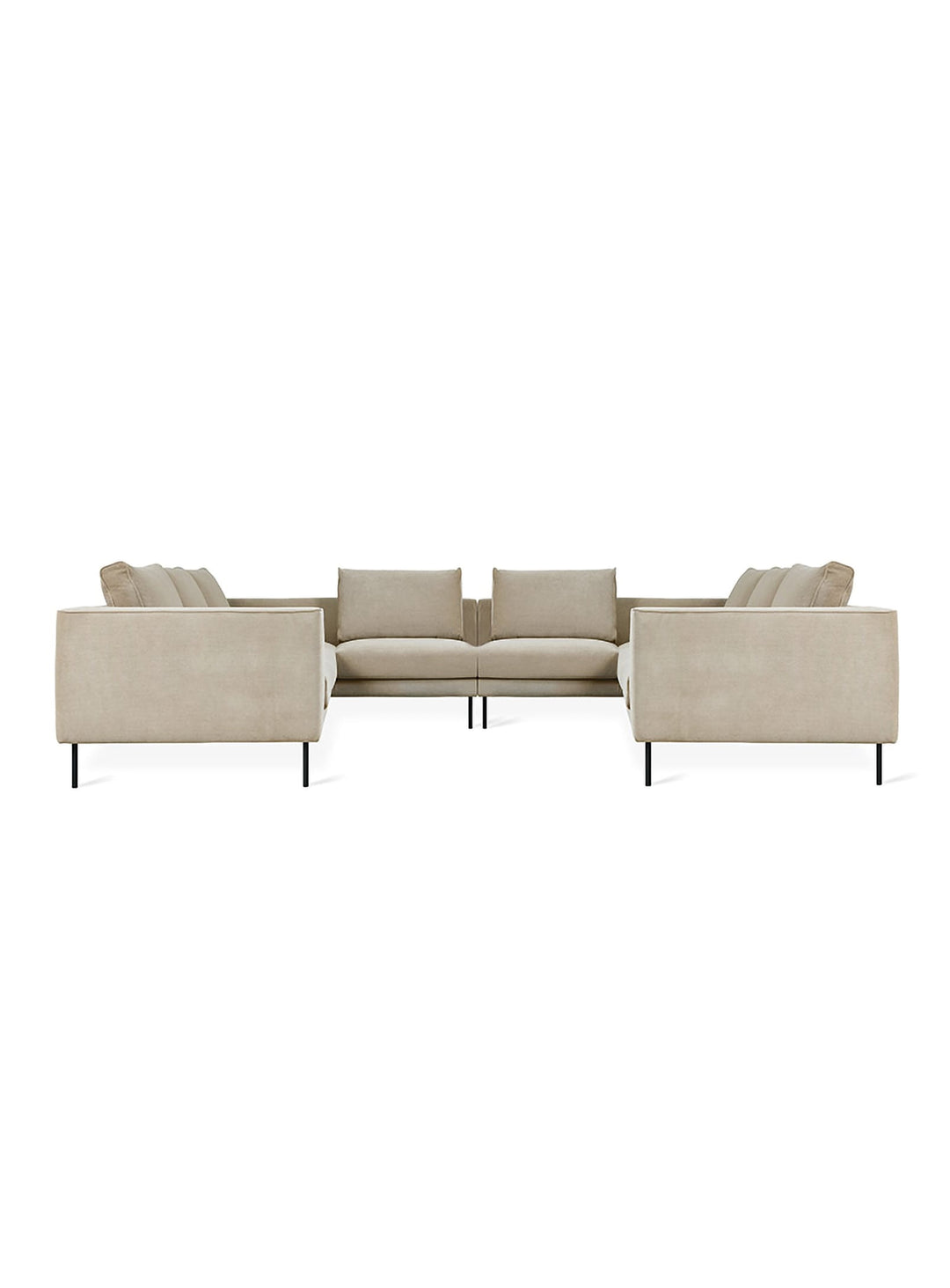 Sofa sectionnel U Gus* Modern Renfrew, design minimaliste et assise généreuse. Mersey Caribou