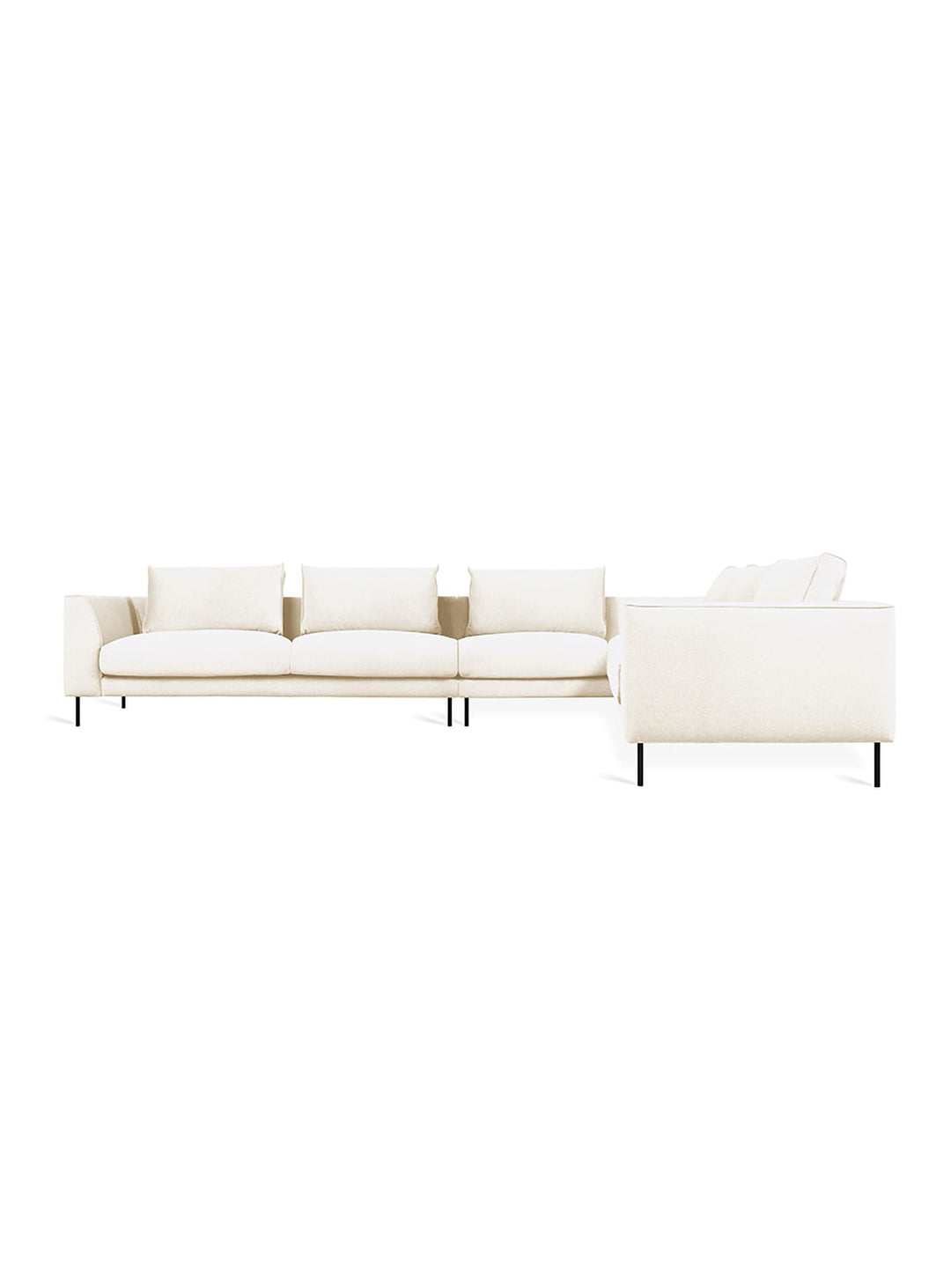 Sofa sectionnel XL Renfrew de Gus* Modern, design épuré et ambiance raffinée. merino cream