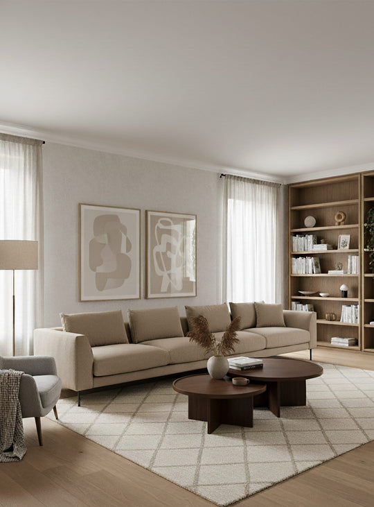 Sofa XL Gus* Modern Renfrew, lignes ultra-pures et espace spectaculaire. Mersey Caribou