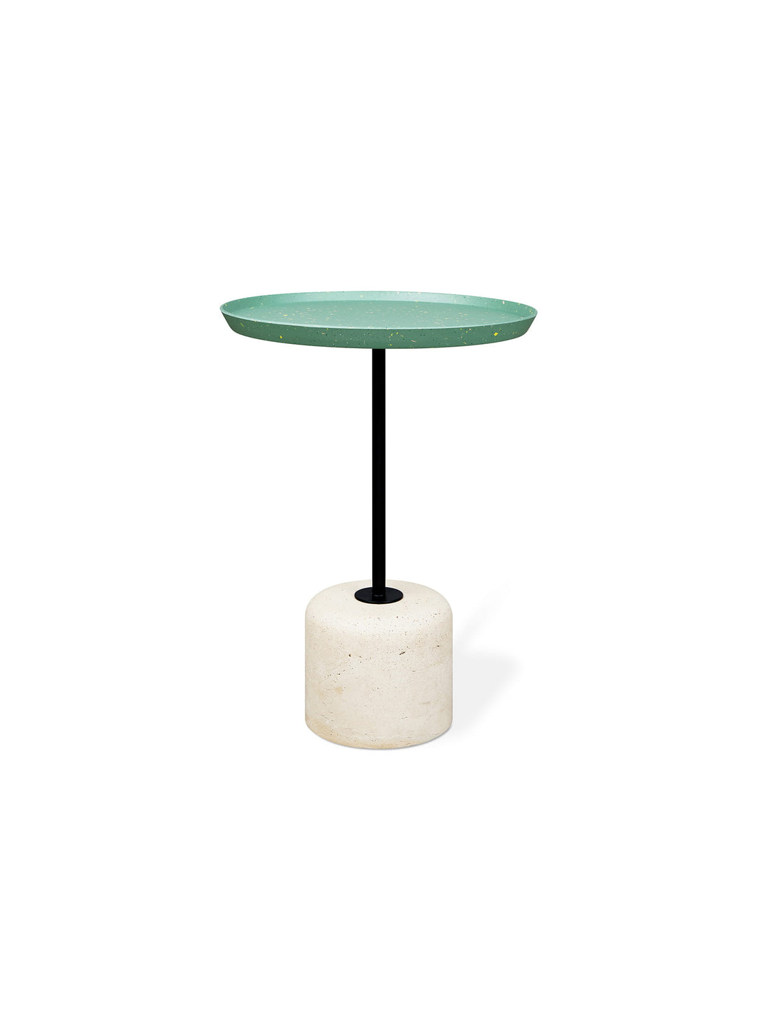 Table Gus* Modern Agency : un meuble design au plateau innovant en marc de café recyclé et socle en pierre. robusta