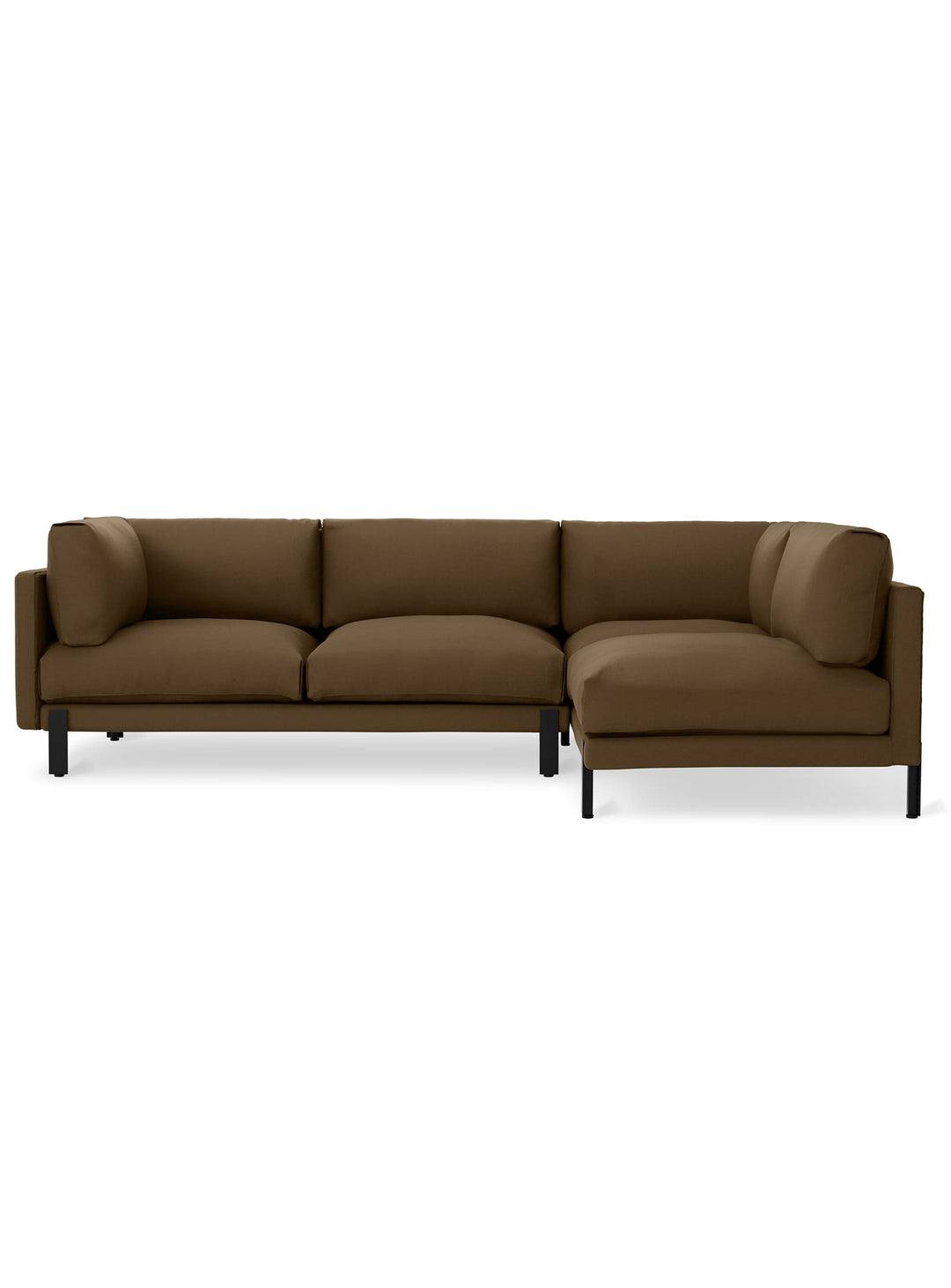 Sofa sectionnel Silverlake Gus* Modern : durabilité et design épuré. Velvet cocoa