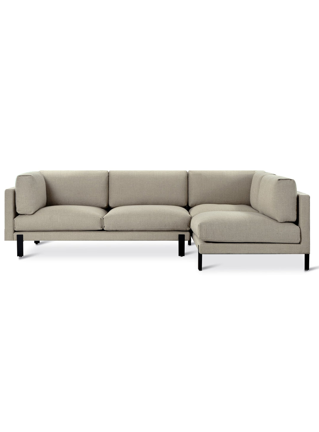 Sofa sectionnel Gus* Modern Silverlake : cadre FSC et coussins réglables. Andorra almond