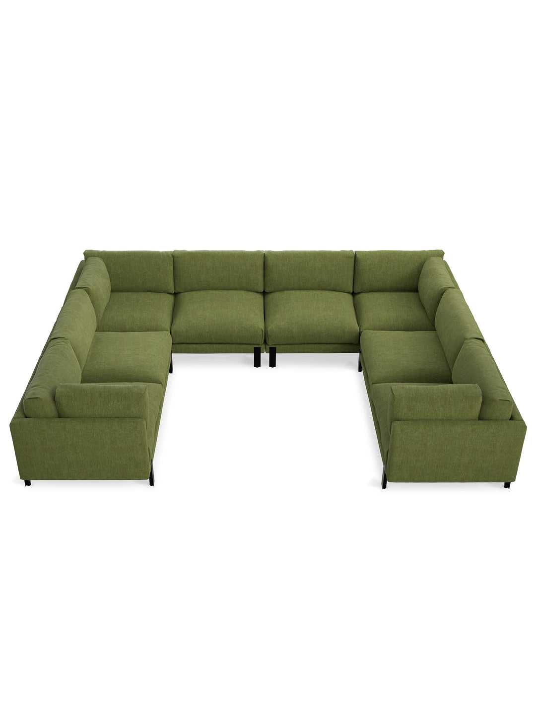 Sofa sectionnel Gus* Modern Silverlake : format U, design épuré et durable. Bastille clover