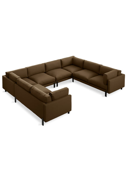 Sofa Silverlake en U de Gus* Modern : esthétique épurée et confort durable. velvet cocoa