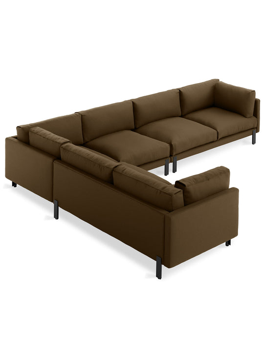 Sofa écologique Gus* Modern Silverlake XL : design pur et fibres PET. Velvet cocoa