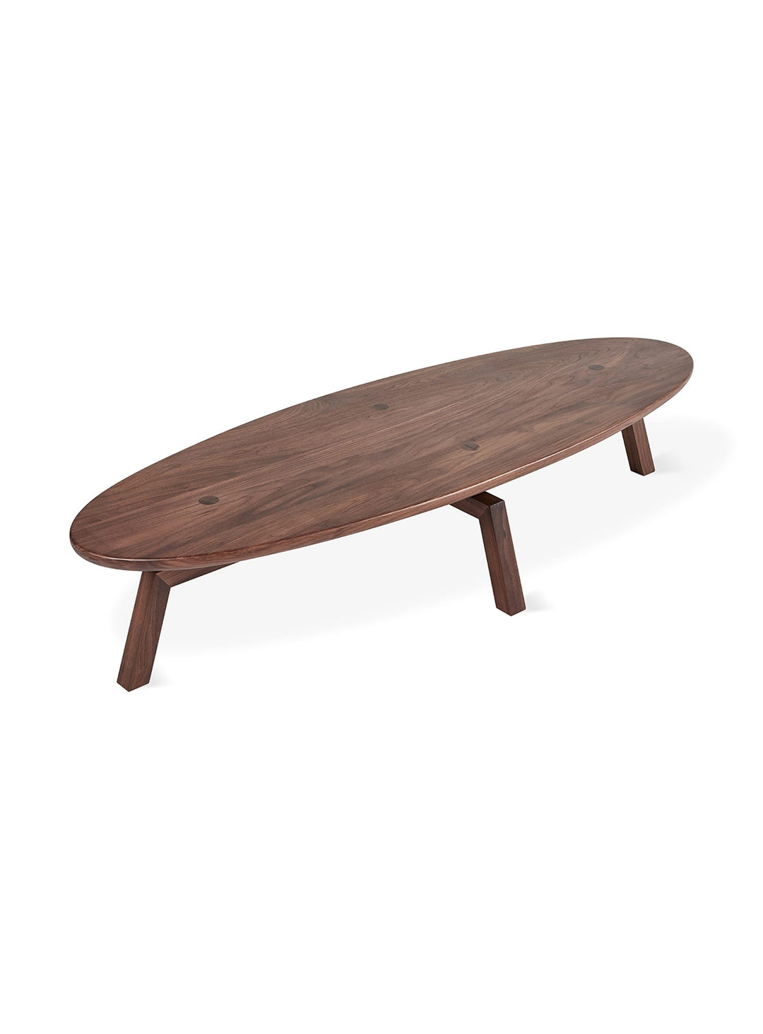 Table à café ovale Solana Gus* Modern : design organique et raffiné. noyer