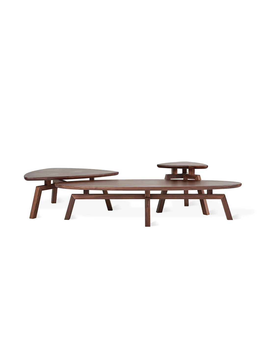 Solana Gus* Modern : table à café ovale en bois naturel. noyer