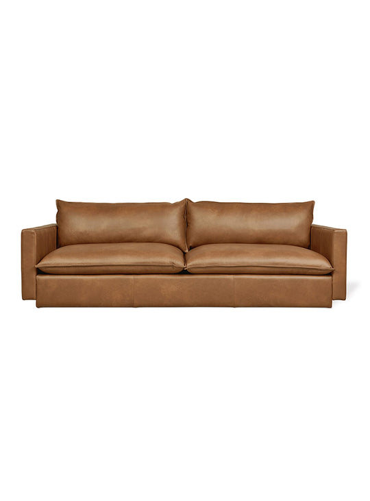 Sofa Gus* Modern Sola, look aérien et élégance Mid-century. cuir raleigh chestnut