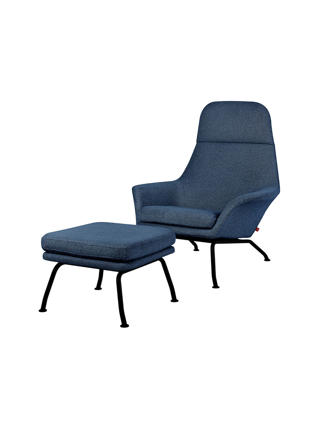 Fauteuil et ottoman Gus* Modern Tallinn, cadre acier et allure sophistiquée.