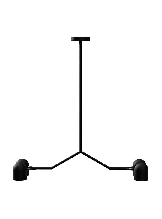 Lampe suspendue Tandem Gus* Modern, finition noire ou blanche au style industriel chic. noir