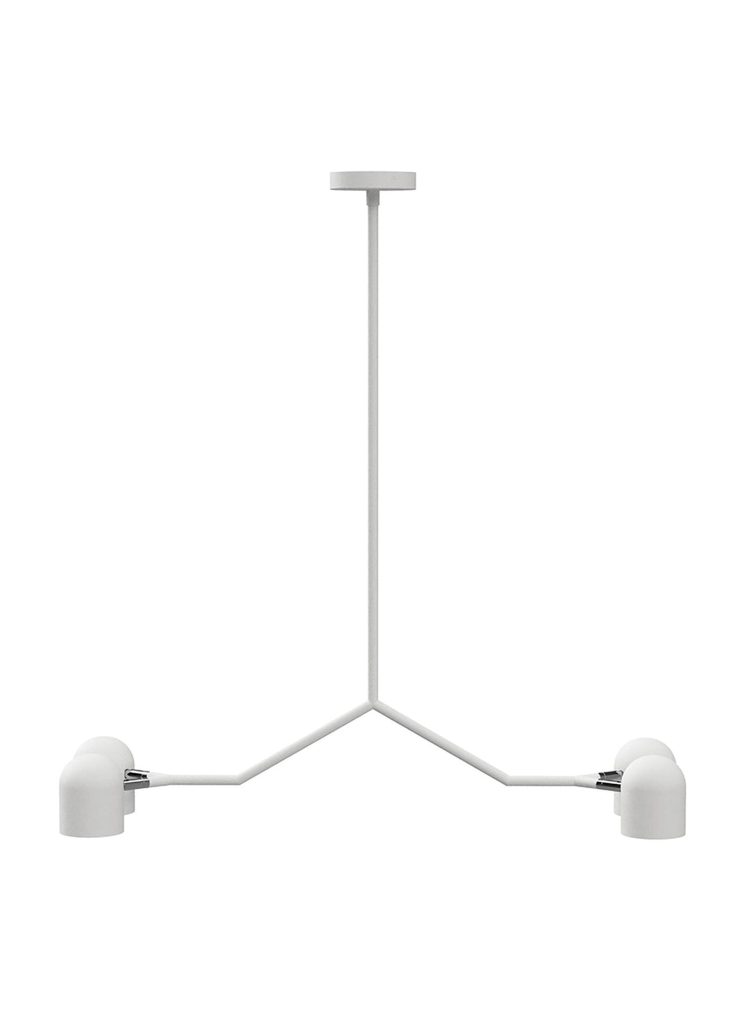 Lampe suspendue Tandem Gus* Modern, bras allongés pour un look spectaculaire. blanc