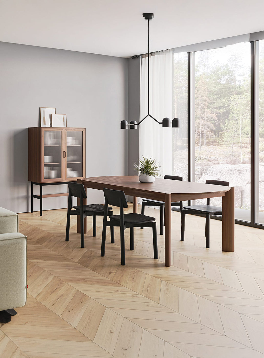 Lampe suspendue Tandem Gus* Modern, élégance minimaliste et impact visuel. noir