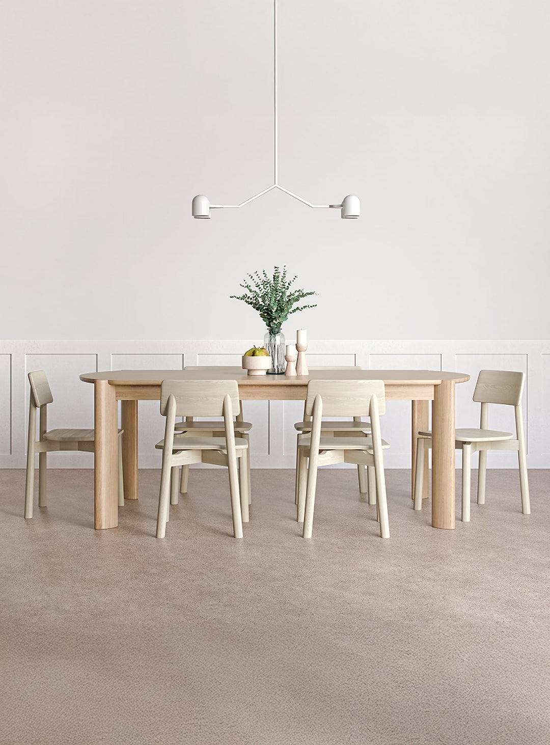 Lampe suspendue Tandem Gus* Modern, idéale pour ajouter une touche de drame. blanc