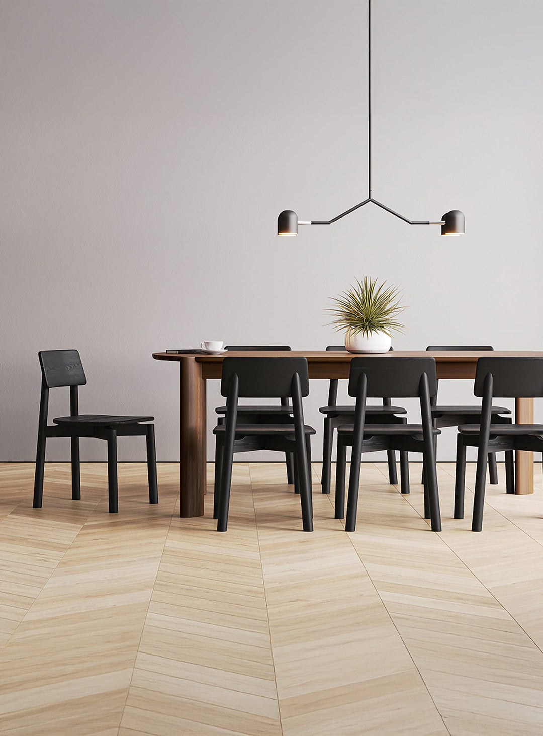 Lampe suspendue Tandem Gus* Modern, parfaite pour cuisine, salle à manger ou salon. noir