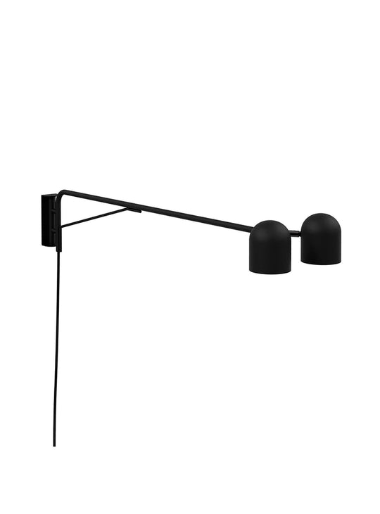 Lampe murale Tandem Gus* Modern, parfaite pour éclairage modulable et stylé. noir